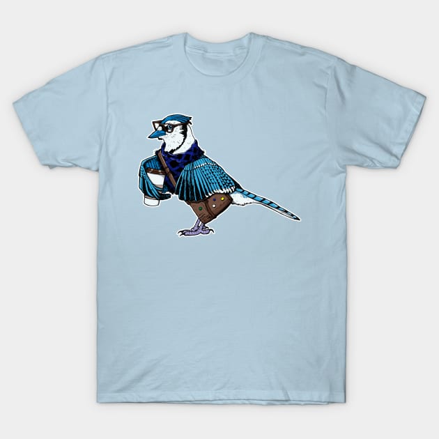 Hipster Blue Jay T-Shirt by deancoledesign